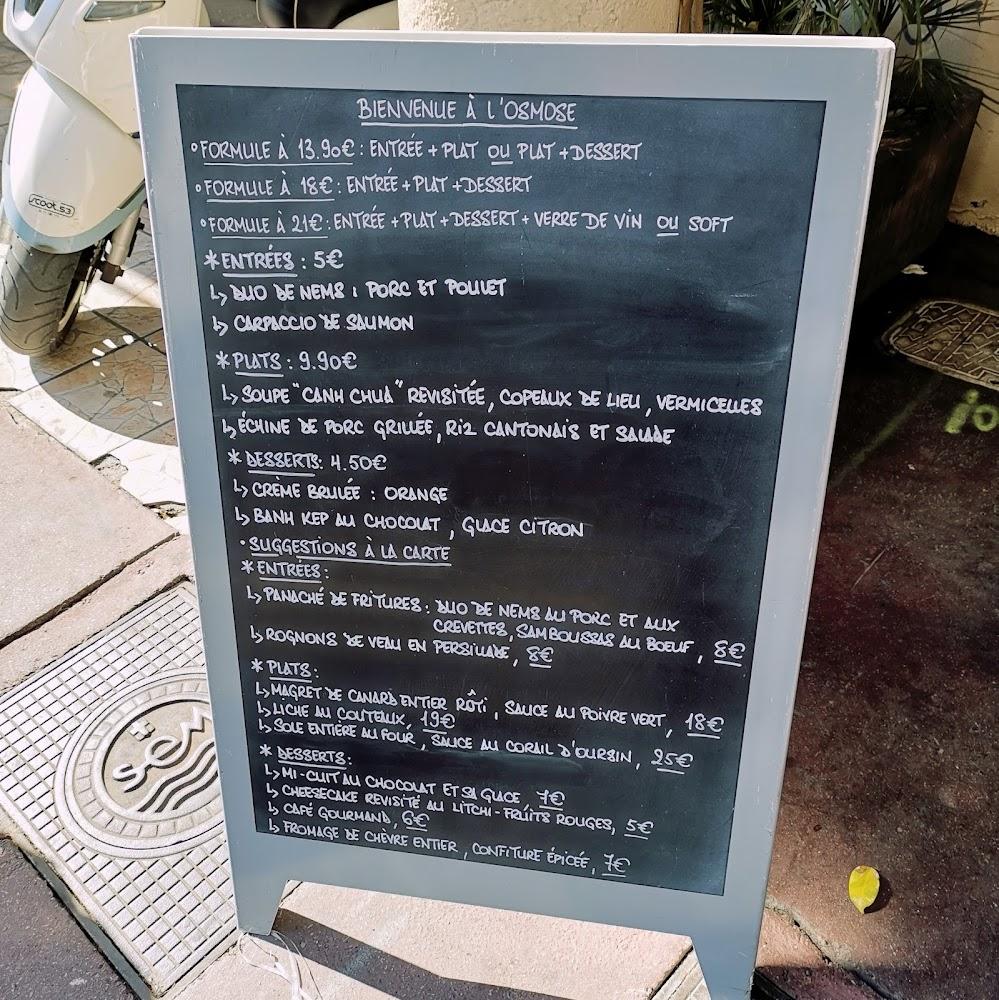 L'Osmose - Menu Image 1